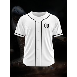 [Polyester Jersey] 100% Polyester Customizable Youngsters Baseball Jersey | Breathable & Washable, All-Over Print, Loose Fit, Sports & Casual Style for Boys & Girls - Perfect for Parties, Beach, Festive Occasions, Party Attire|Sporty Outfit