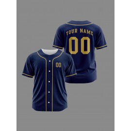 [Polyester Jersey] 100% Polyester Customizable Youngsters Baseball Jersey | Breathable & Washable, All-Over Print, Loose Fit, Sports & Casual Style for Boys & Girls - Perfect for Parties, Beach, Festive Occasions, Party Attire|Sporty Outfit