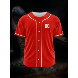 [Polyester Jersey] 100% Polyester Customizable Youngsters Baseball Jersey | Breathable & Washable, All-Over Print, Loose Fit, Sports & Casual Style for Boys & Girls - Perfect for Parties, Beach, Festive Occasions, Party Attire|Sporty Outfit
