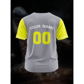 Customizable Youngsters' Baseball Jersey - Comfy Polyester, Breathable & Washable, Perfect for Sports Training & Casual Wear