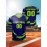 [Customizable Football Jersey] Customizable Youngsters' V-Neck Football Jersey | Personalized Name & Number, Comfortable Polyester Blend, Ideal for Sports & Outdoor Activities, Machine Washable - Blue with Yellow Accents