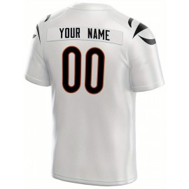 Customized Football Jersey - Personalized Team Name & Number, V-Neck Sportswear, Lightweight Summer Football Shirt with Bold Print, Casual or Team Uniform for Sports & Casual Wear