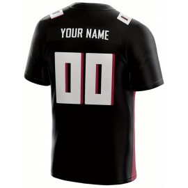 Customized Football Jersey - Personalized Team Name & Number, V-Neck Sportswear, Lightweight Summer Football Shirt with Bold Print, Casual or Team Uniform for Sports & Casual Wear