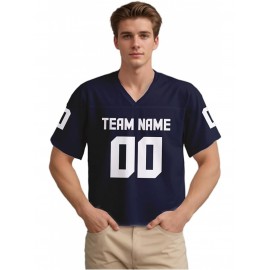 Customizable Women'S Football Jersey - Personalized Name & Number, V-Neck, Short Sleeve, Breathable Non-Stretch Fabric, Summer Sports Jersey, Perfect Gift for Women'S Fans, Football Jersey, Fan Merchandise, Standard Size, Stretchy Fabric
