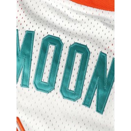 FLINT TROPICS #33 Embroidery Design Men'S Basketball Jersey, Retro Breathable Round-neck Sleeveless Sports Training Uniform, Summer Party And Street