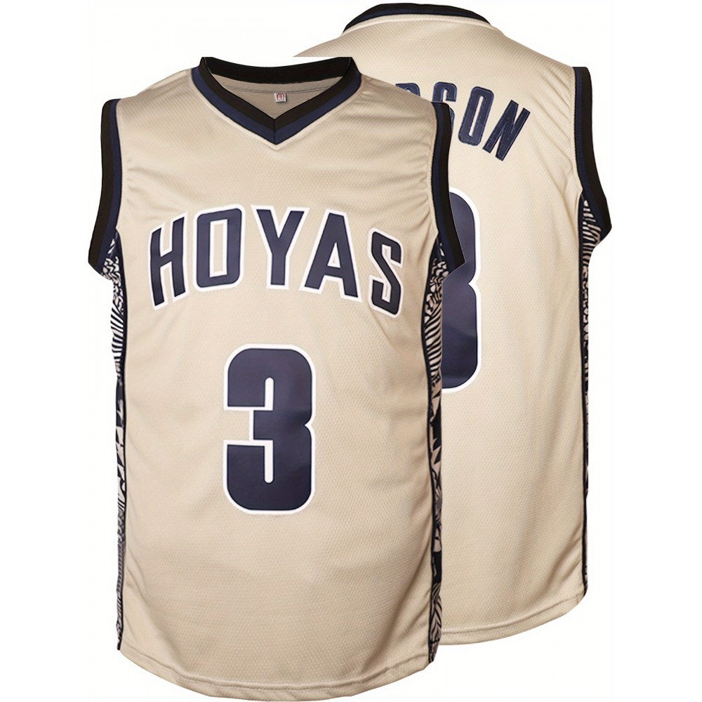 Stitched #3 Mens Grey Basketball Jersey, Breathable, Sleeveless, Embroidered Uniform Shirt For Men, Perfect For Sports & Outdoor Activities Stitched #3 Mens Grey Basketball Jersey, Breathable, Sleeveless, Embroidered Uniform Shirt For Men, Perfect For Sports & Outdoor Activities