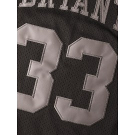 Stitched #33 Black Basketball Jersey, Breathable, Sleeveless, Embroidered Uniform Shirt For Men, Perfect For Sports & Outdoor Activities