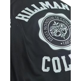 Black Basketball Jersey, Polyester, Round Neck, Available in Sizes S to 3XL.