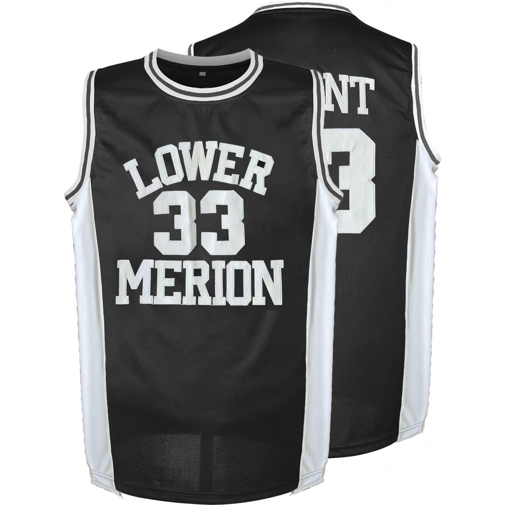Men's #33 Embroidered Basketball Jersey - Black & White, Breathable Sleeveless V-Neck Sports Shirt for Parties, Outdoor Activities & Team Sports Men's #33 Embroidered Basketball Jersey - Black & White, Breathable Sleeveless V-Neck Sports Shirt for Parties, Outdoor Activities & Team Sports