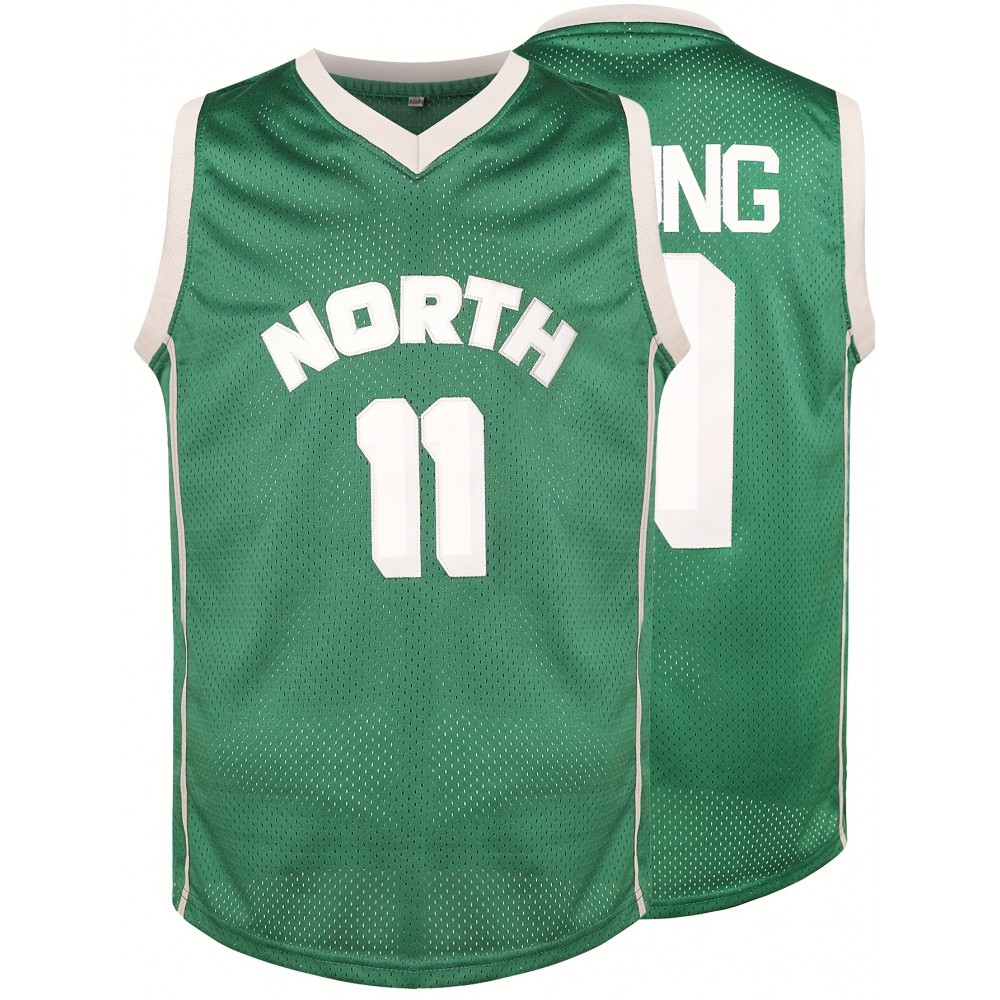 Stitched #11 Mens Green Basketball Jersey, Breathable, Sleeveless, Embroidered Uniform Shirt For Men, Perfect For Sports & Outdoor Activities Stitched #11 Mens Green Basketball Jersey, Breathable, Sleeveless, Embroidered Uniform Shirt For Men, Perfect For Sports & Outdoor Activities