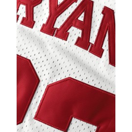 All Stitched 33 White Basketball Jersey, Breathable, Sleeveless, Embroidered Uniform Shirt For Men, Perfect For Sports & Outdoor Activities