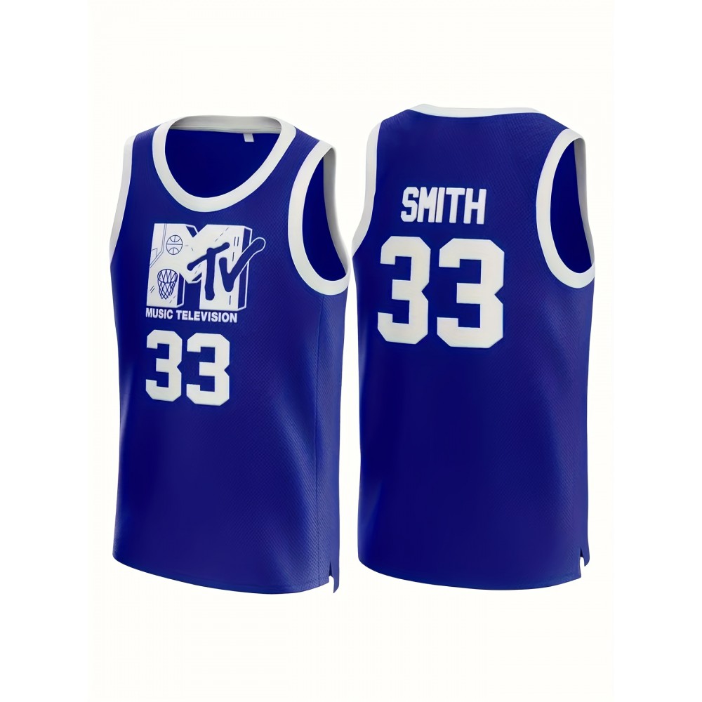 Men's #33 Blue Basketball Jeresys Stitched Name And Number S-3XL Men's #33 Blue Basketball Jeresys Stitched Name And Number S-3XL