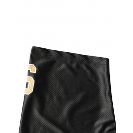 1pc Men'S Polyester Football Jersey - V-Neck Sports Sweatshirt with Embroidered Letter and Number, Slight Stretch Knit Fabric, Loose Fit for Team Sports, Parties, and Casual Wear - Four Seasons Adult American Football Top