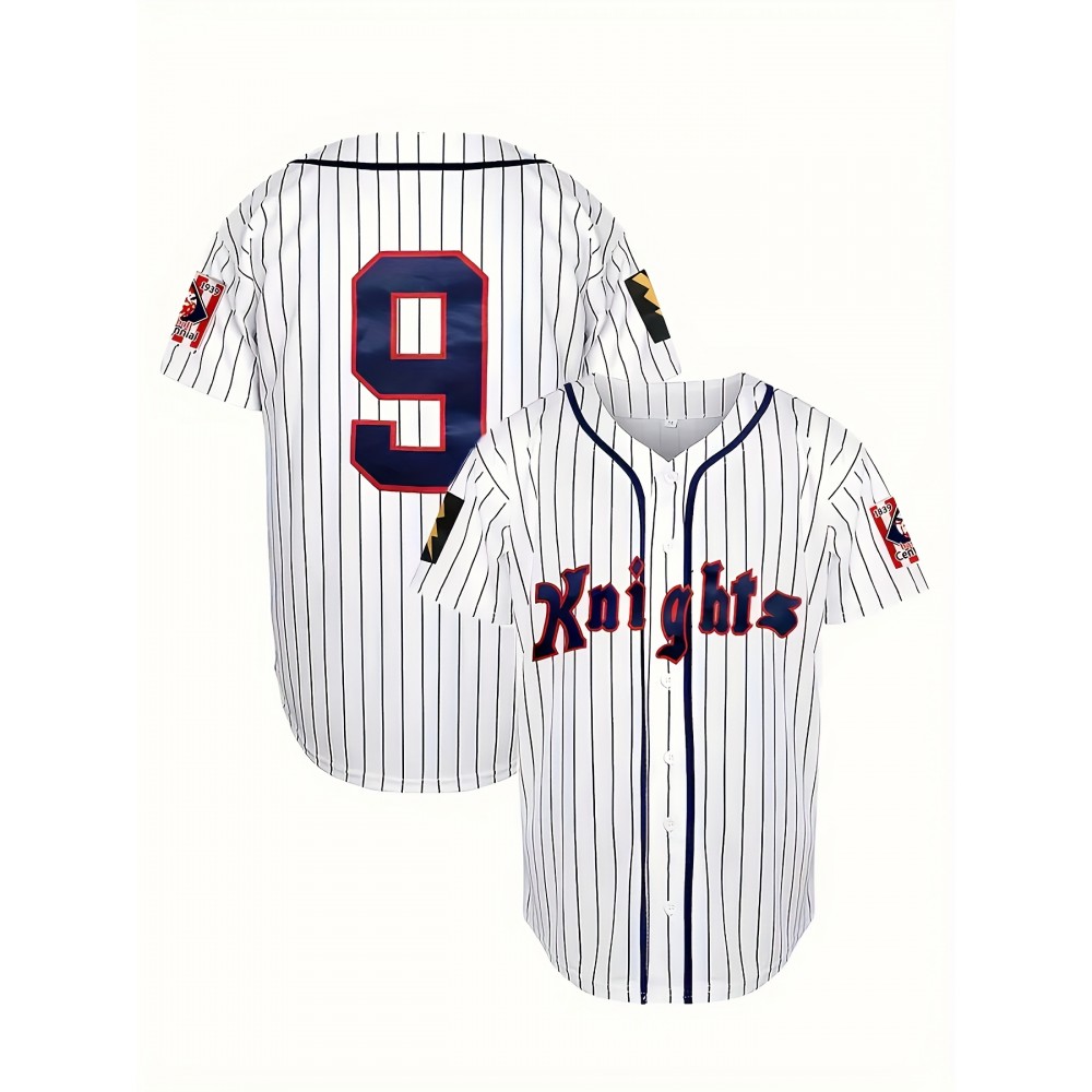 Men's#9 White Aseball Jeresys Stitched Name And Number Men's#9 White Aseball Jeresys Stitched Name And Number