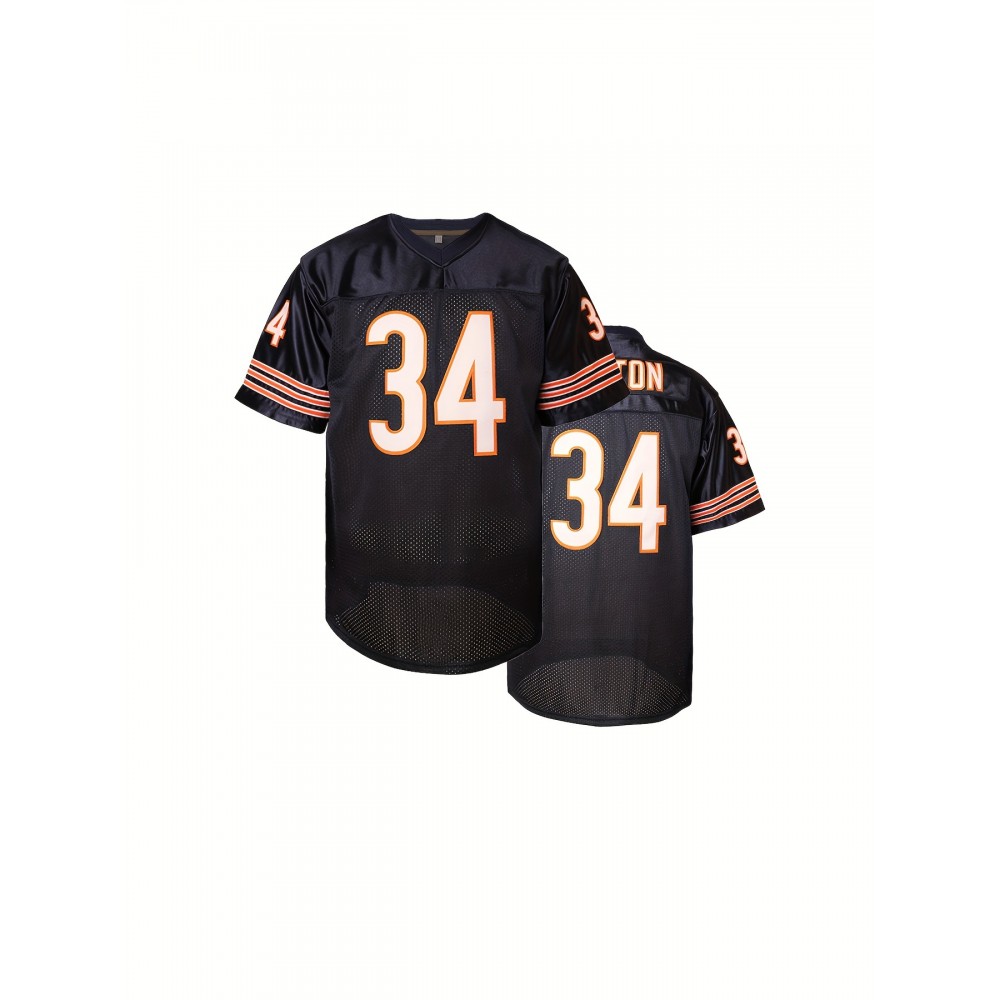 Men's#34 Blue American Football Jeresys Stitched Name And Number Men's#34 Blue American Football Jeresys Stitched Name And Number