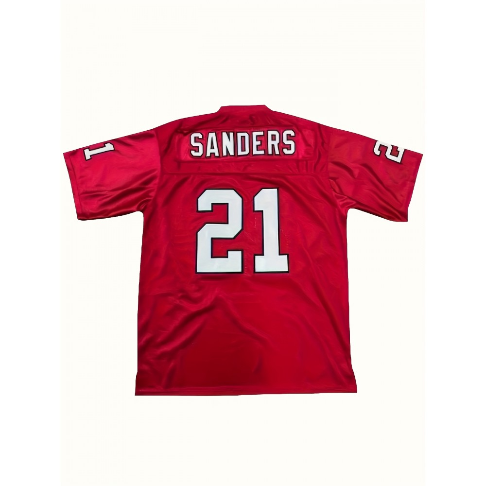 Men's#21 Red Jerseys Stitched Name And Number Men's#21 Red Jerseys Stitched Name And Number