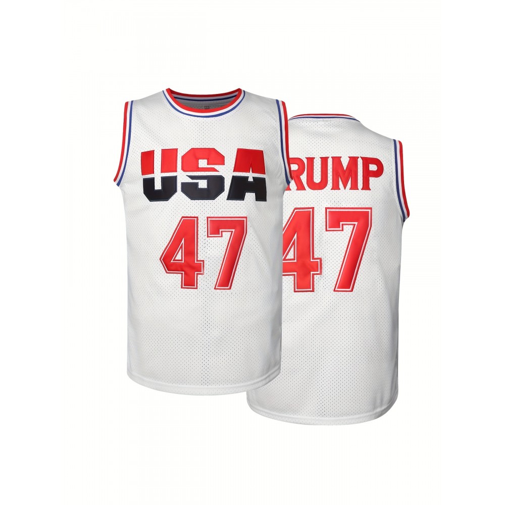 Men'S #47 White Basketball Jeresys Stitched Name And Number S-3XL Men'S #47 White Basketball Jeresys Stitched Name And Number S-3XL