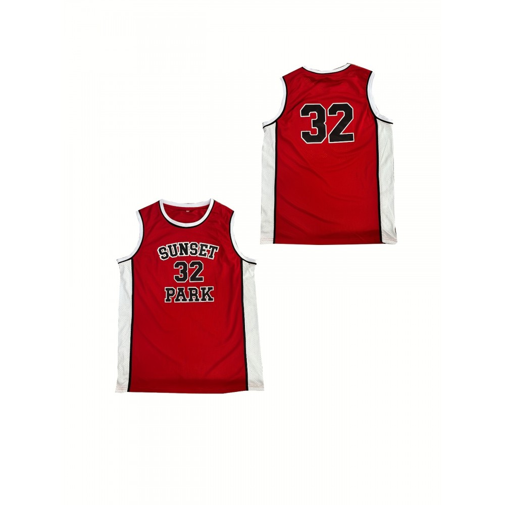 Men's #32 Red Basketball Jeresys Stitched Name And Number S-3XL Men's #32 Red Basketball Jeresys Stitched Name And Number S-3XL