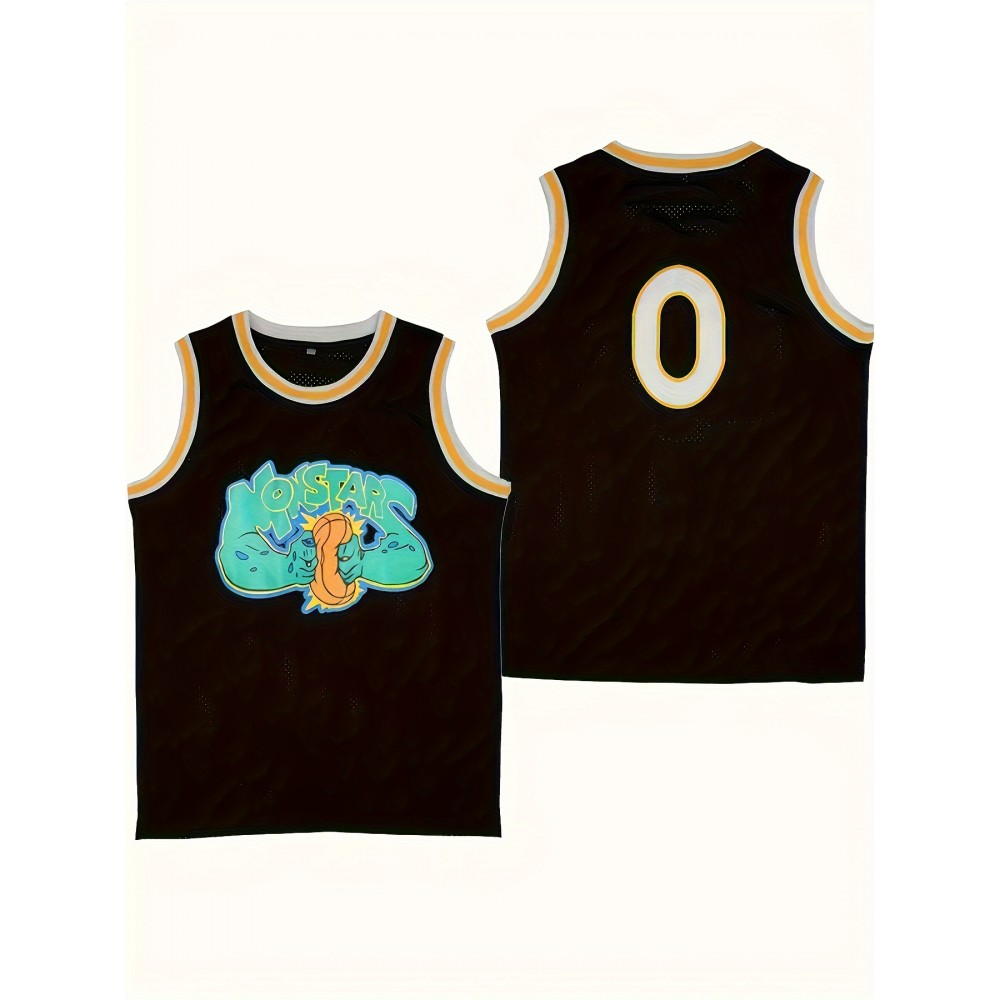 Men's #0 Black Basketball Jeresys Stitched Name And Number S-3XL Men's #0 Black Basketball Jeresys Stitched Name And Number S-3XL