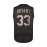 Men's #33 Embroidered Black Basketball Jersey - Breathable Polyester, V-Neck, Machine Washable - Perfect for Sports & Parties