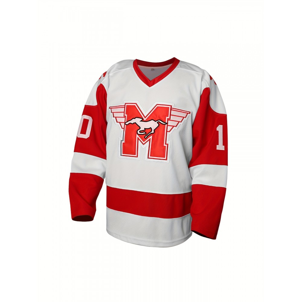 1pc Men'S Ice Hockey Jersey - Polyester Sports Sweatshirt with Embroidered Letter and Number, V-Neck, Loose Fit, Knit Fabric with Slight Stretch, Four Seasons - Adult Size Sweatshirts & Hoodies for Sports Occasions 1pc Men'S Ice Hockey Jersey - Polyester Sports Sweatshirt with Embroidered Letter and Number, V-Neck, Loose Fit, Knit Fabric with Slight Stretch, Four Seasons - Adult Size Sweatshirts & Hoodies for Sports Occasions
