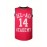 1pc Men'S Red Basketball Jersey - Polyester Sports Top with Embroidered Lettering & Number, V-Neck, Slight Stretch, Loose Fit for Team Sports, Parties, Halloween - Four Seasons Sweatshirt & Hoodie