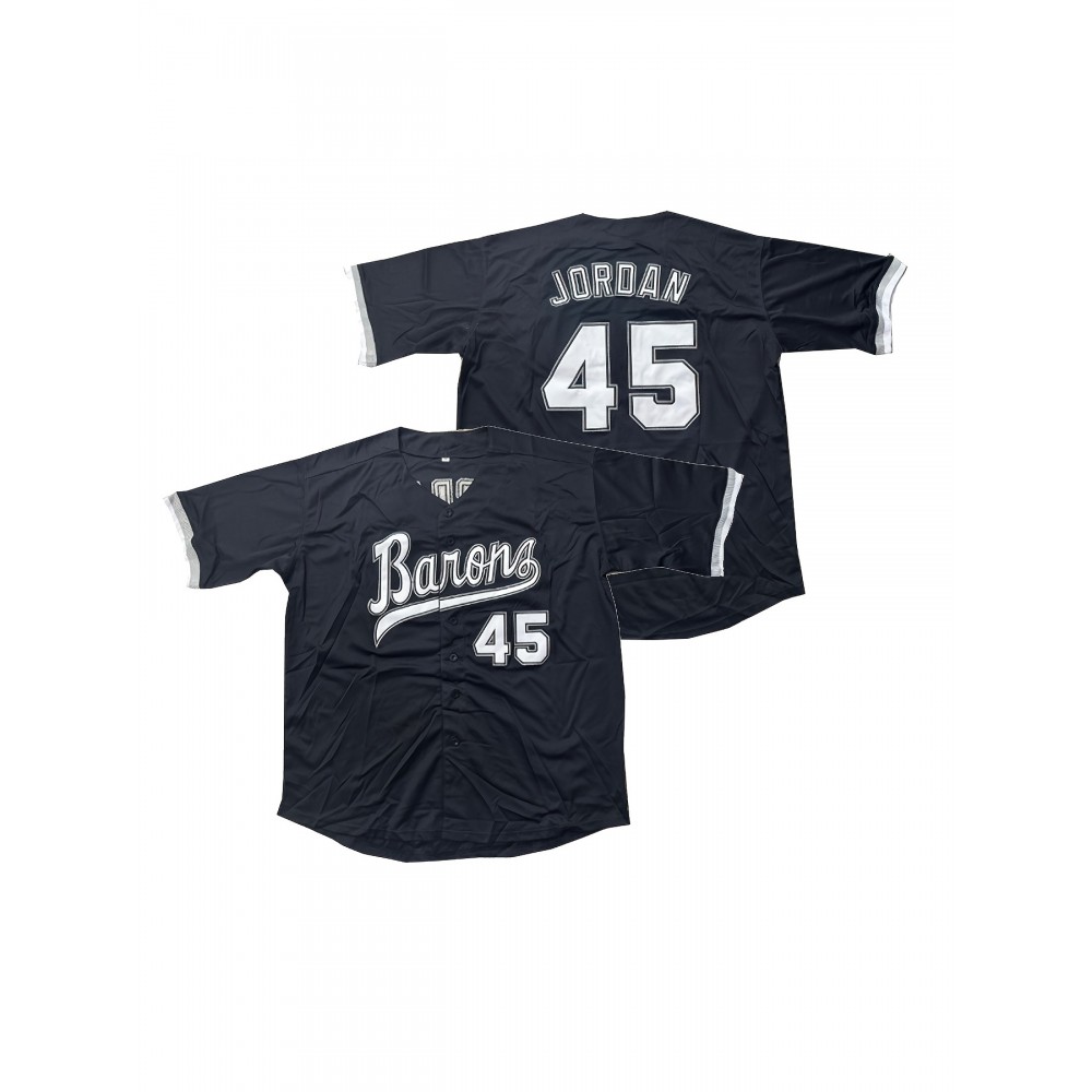 Men's#45 Black Baseball Jeresys Stitched Name And Number Men's#45 Black Baseball Jeresys Stitched Name And Number
