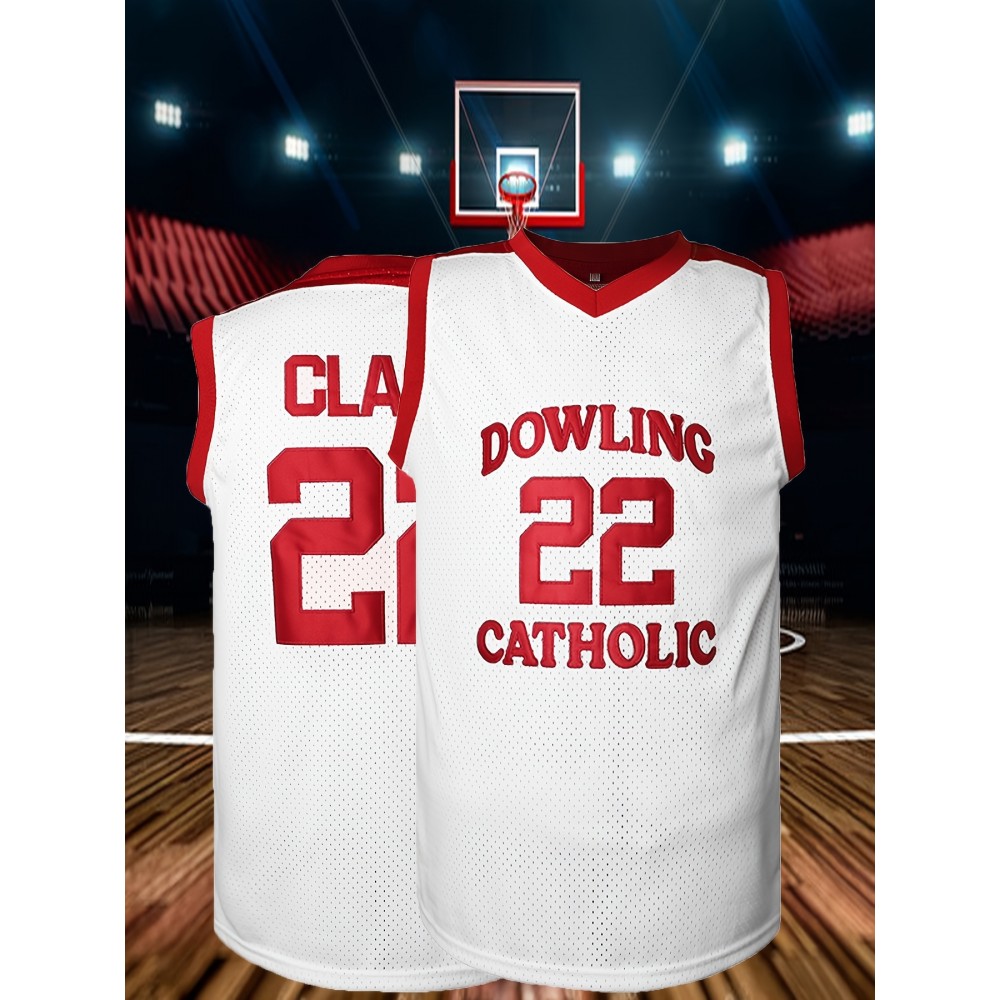 All Stitched 22 White Basketball Jersey, Breathable, Sleeveless, Embroidered Uniform Shirt For Men, Perfect For Sports & Outdoor Activities All Stitched 22 White Basketball Jersey, Breathable, Sleeveless, Embroidered Uniform Shirt For Men, Perfect For Sports & Outdoor Activities
