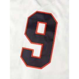 Vintage Roy Hobbs #9 New York Knights Baseball Jersey - Retro Stitched Design, Loose Fit, Short Sleeve, V-Neck, Moisture-Wicking Polyester, Perfect for Casual Wear & Sports Activities, Best for Christmas