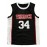1pc Men'S Breathable Polyester Basketball Jersey, V-Neck Sleeveless Sports Top with Embroidered #34, Loose Fit Knit Fabric for Team Sports, Outdoor Activities, Parties & Casual Wear - Four Seasons