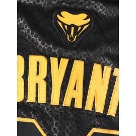Stitched #24 Black Snakeskin Basketball Jersey, Breathable, Sleeveless, Embroidered Uniform Shirt For Men, Perfect For Sports & Outdoor Activities