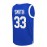 Men'S Blue Basketball Jersey, #33, Breathable Polyester, Sleeveless, V-Neck, Embroidered, Loose Fit, Sports & Outdoor Wear, Perfect for Team Sports, Casual, Holiday, Party, Vacation
