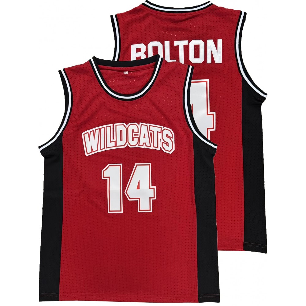 Men's #14 Red Basketball Jersey - Bolton Wildcats Embroidered, Breathable Polyester Sleeveless Sports Uniform for All Seasons, Perfect for Team Sports & Outdoor Activities, Team Apparel | Versatile Uniform | Allseason Apparel Men's #14 Red Basketball Jersey - Bolton Wildcats Embroidered, Breathable Polyester Sleeveless Sports Uniform for All Seasons, Perfect for Team Sports & Outdoor Activities, Team Apparel | Versatile Uniform | Allseason Apparel