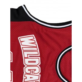 Men's #14 Red Basketball Jersey - Bolton Wildcats Embroidered, Breathable Polyester Sleeveless Sports Uniform for All Seasons, Perfect for Team Sports & Outdoor Activities, Team Apparel | Versatile Uniform | Allseason Apparel