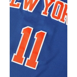 Men's #11 Embroidered Blue Basketball Jersey - Breathable, Sleeveless Sports Uniform for Outdoor Activities & Team Sports